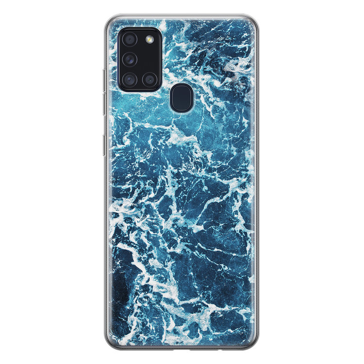 Leuke Telefoonhoesjes Samsung Galaxy A21s siliconen hoesje - Ocean blue