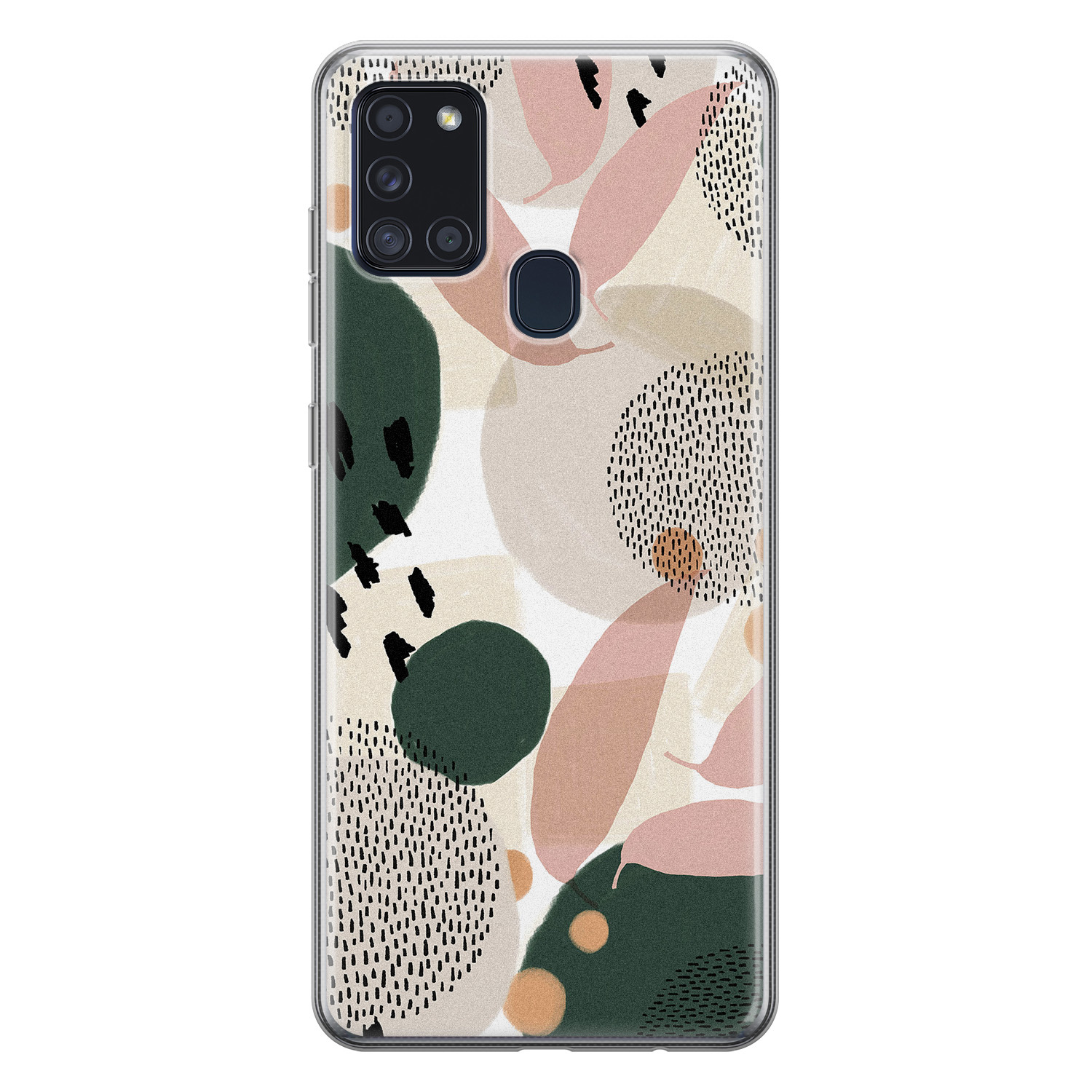 bescherming schouder Ritueel Samsung Galaxy A21s siliconen hoesje - Abstract print - Leuke  Telefoonhoesjes