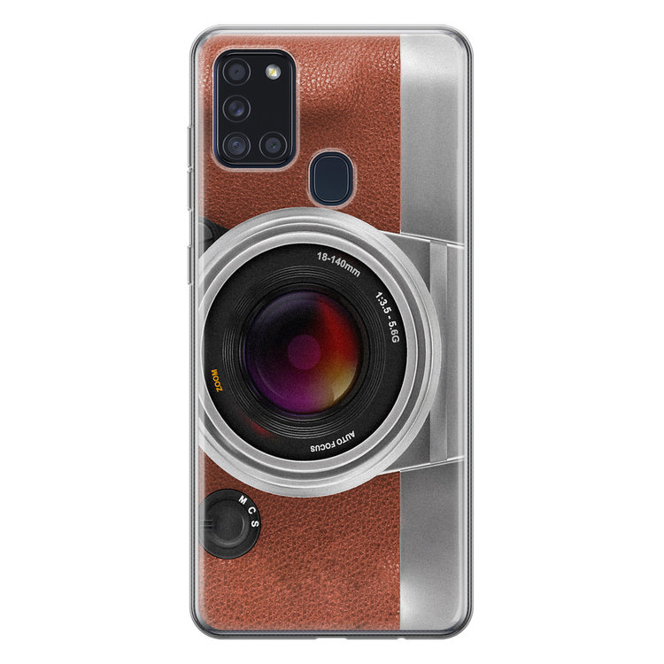 Leuke Telefoonhoesjes Samsung Galaxy A21s siliconen hoesje - Vintage camera