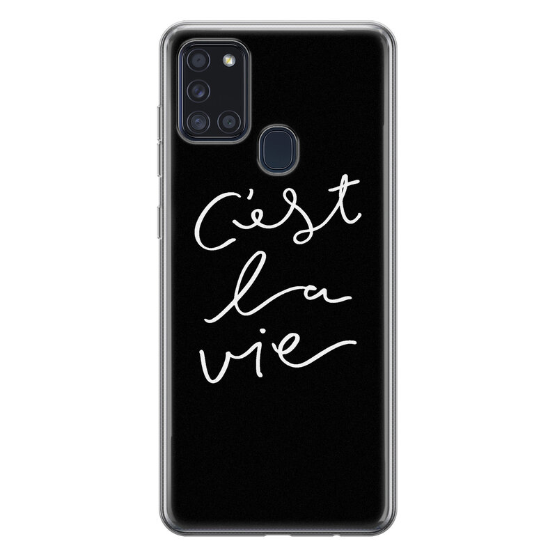 Leuke Telefoonhoesjes Samsung Galaxy A21s siliconen hoesje - C'est la vie