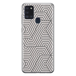 Leuke Telefoonhoesjes Samsung Galaxy A21s siliconen hoesje - Geometrisch