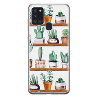 Leuke Telefoonhoesjes Samsung Galaxy A21s siliconen hoesje - Cactus