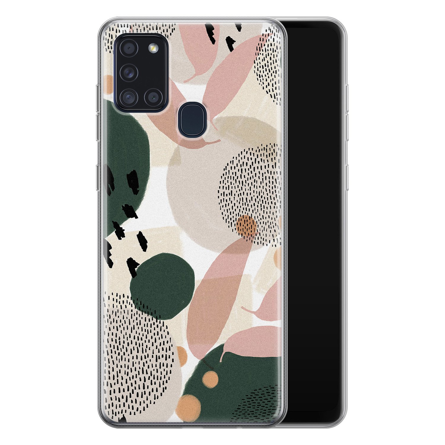 Leuke Telefoonhoesjes Samsung Galaxy A21s siliconen hoesje - Abstract print