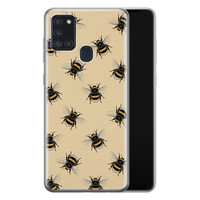 Leuke Telefoonhoesjes Samsung Galaxy A21s siliconen hoesje - Bee happy