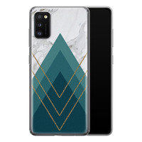 Leuke Telefoonhoesjes Samsung Galaxy A41 siliconen hoesje - Geometrisch blauw