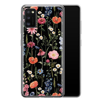 Leuke Telefoonhoesjes Samsung Galaxy A41 siliconen hoesje - Dark flowers