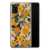 Leuke Telefoonhoesjes Samsung Galaxy A41 siliconen hoesje - Retro flowers