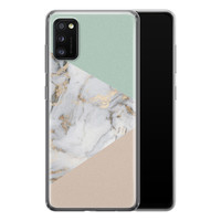 Leuke Telefoonhoesjes Samsung Galaxy A41 siliconen hoesje - Marmer pastel mix