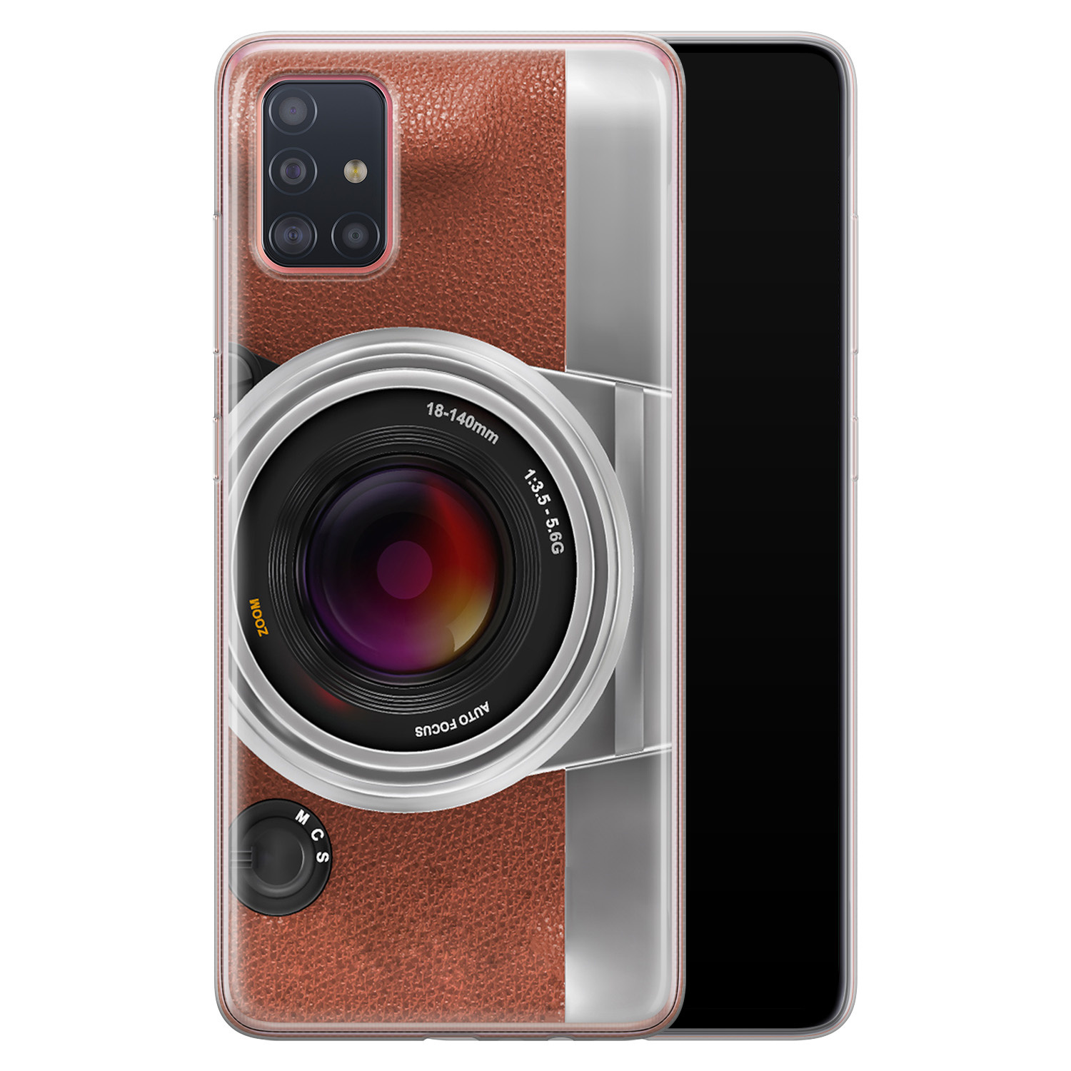 Leuke Telefoonhoesjes Samsung Galaxy A71 siliconen hoesje - Vintage camera