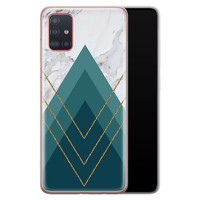 Leuke Telefoonhoesjes Samsung Galaxy A71 siliconen hoesje - Geometrisch blauw