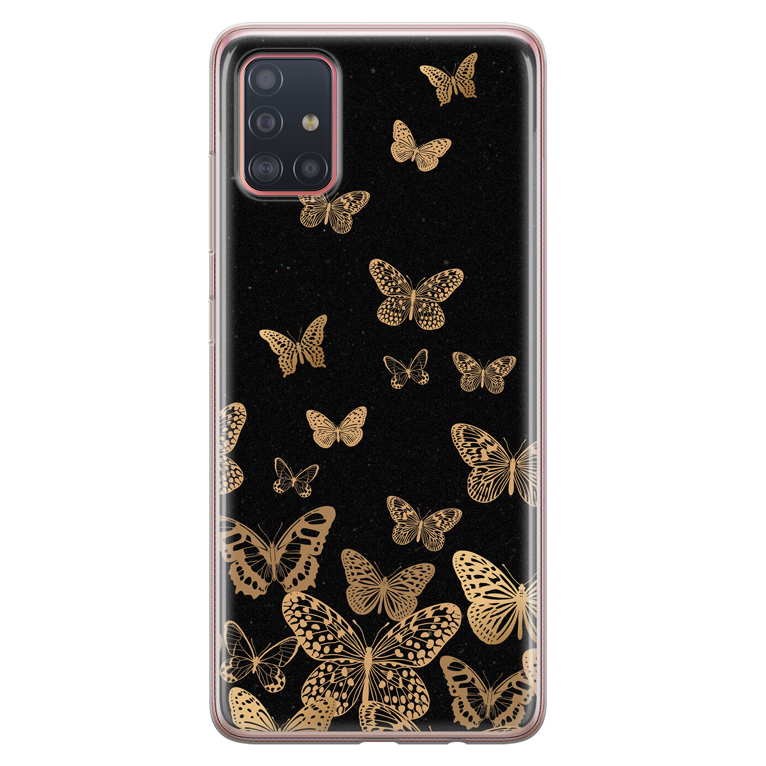 Leuke Telefoonhoesjes Samsung Galaxy A71 siliconen hoesje - Vlinders