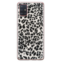 Leuke Telefoonhoesjes Samsung Galaxy A71 siliconen hoesje - Luipaard grijs