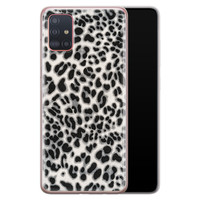 Leuke Telefoonhoesjes Samsung Galaxy A71 siliconen hoesje - Luipaard grijs