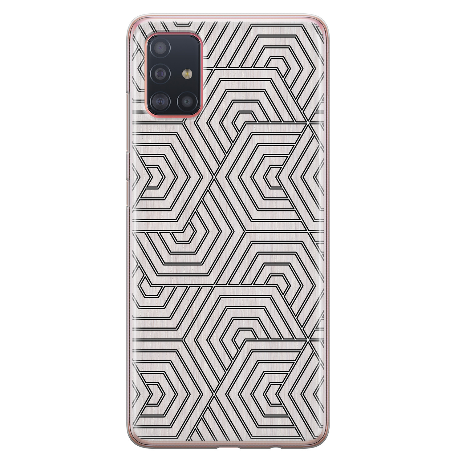 Leuke Telefoonhoesjes Samsung Galaxy A71 siliconen hoesje - Geometrisch