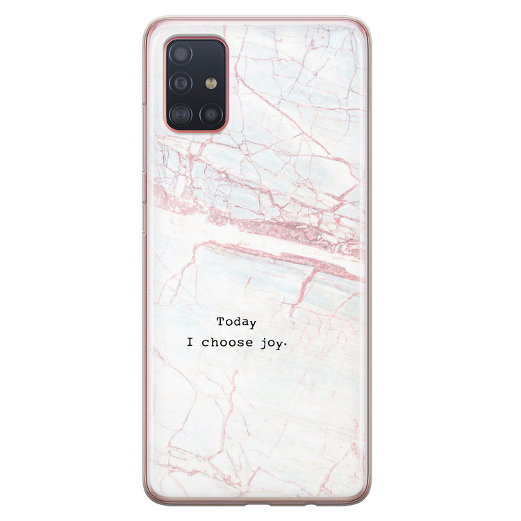 Leuke Telefoonhoesjes Samsung Galaxy A71 siliconen hoesje - Today I choose joy