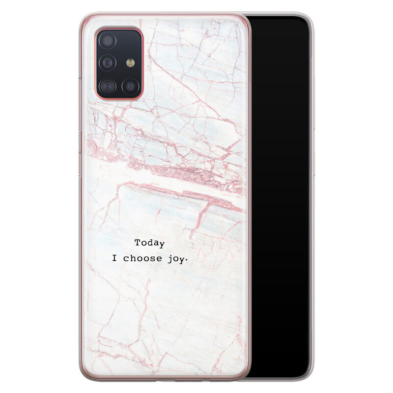 Leuke Telefoonhoesjes Samsung Galaxy A71 siliconen hoesje - Today I choose joy