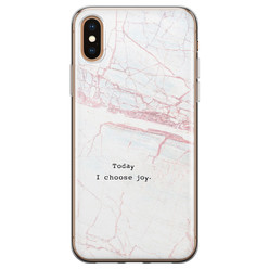 Leuke Telefoonhoesjes iPhone X/XS siliconen hoesje - Today I choose joy