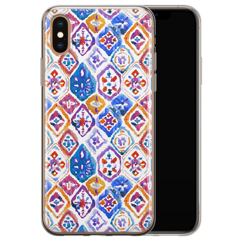 Leuke Telefoonhoesjes iPhone X/XS siliconen hoesje - Boho vibe