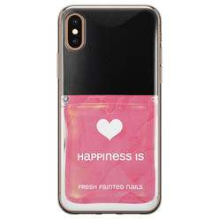 Leuke Telefoonhoesjes iPhone X/XS siliconen hoesje - Nagellak