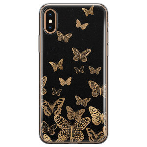 Leuke Telefoonhoesjes iPhone X/XS siliconen hoesje - Vlinders