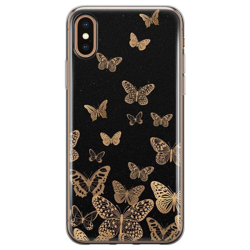 Leuke Telefoonhoesjes iPhone X/XS siliconen hoesje - Vlinders
