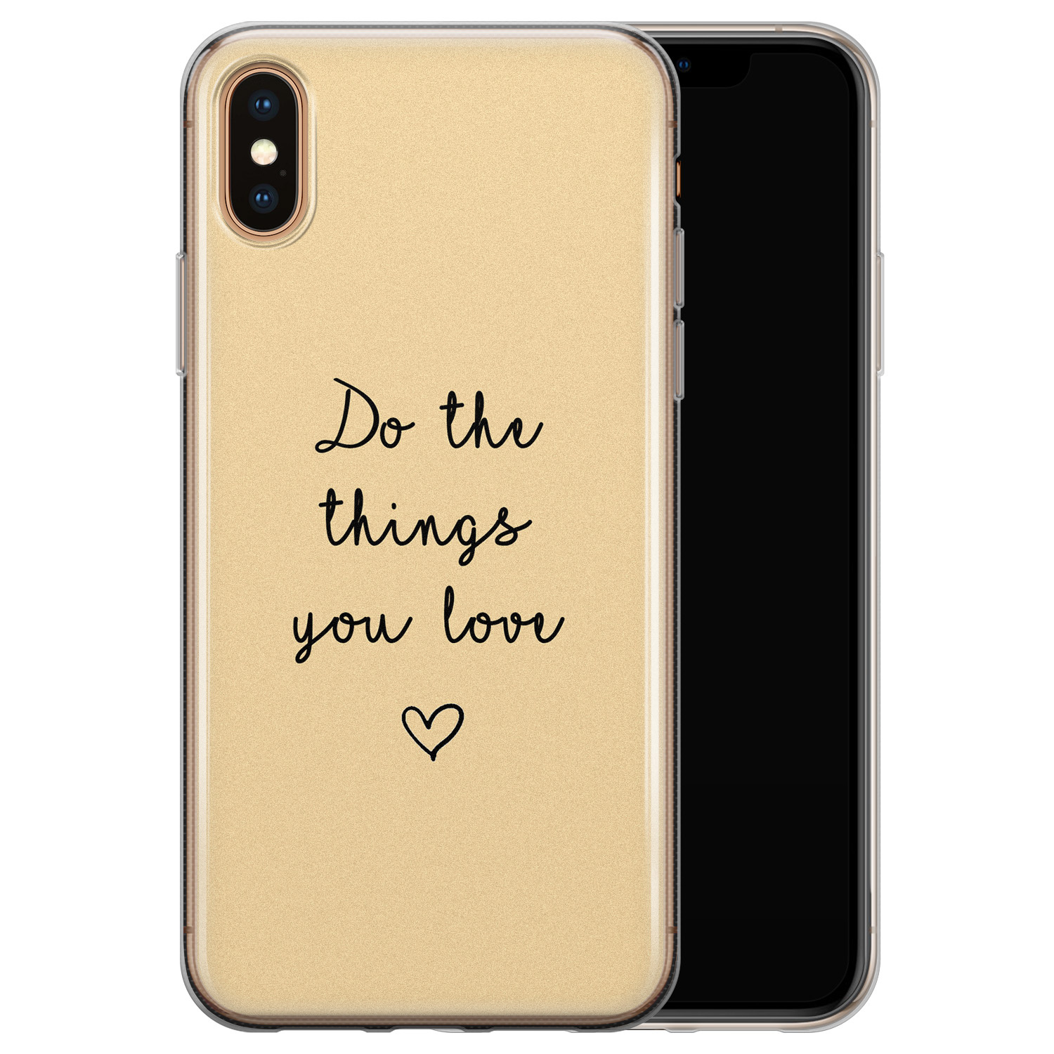 Leuke Telefoonhoesjes iPhone X/XS siliconen hoesje - Do the things you love