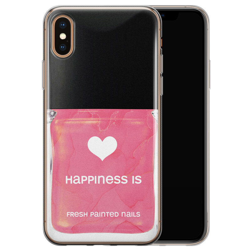 Leuke Telefoonhoesjes iPhone X/XS siliconen hoesje - Nagellak