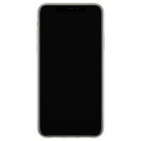 Leuke Telefoonhoesjes iPhone X/XS siliconen hoesje - Luipaard grijs