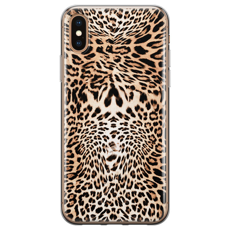 Leuke Telefoonhoesjes iPhone X/XS siliconen hoesje - Wild animal
