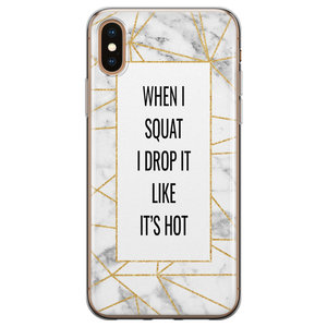 Leuke Telefoonhoesjes iPhone X/XS siliconen hoesje - Dropping squats