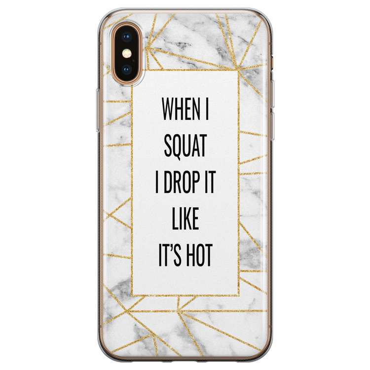 Leuke Telefoonhoesjes iPhone X/XS siliconen hoesje - Dropping squats