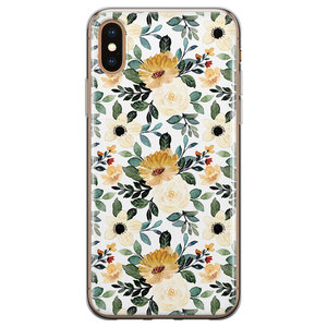 Leuke Telefoonhoesjes iPhone X/XS siliconen hoesje - Lovely flower