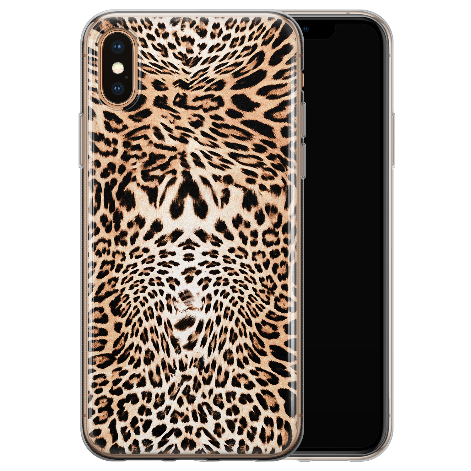 Leuke Telefoonhoesjes iPhone X/XS siliconen hoesje - Wild animal