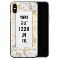 Leuke Telefoonhoesjes iPhone X/XS siliconen hoesje - Dropping squats