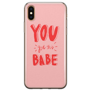 Leuke Telefoonhoesjes iPhone X/XS siliconen hoesje - You got this babe!