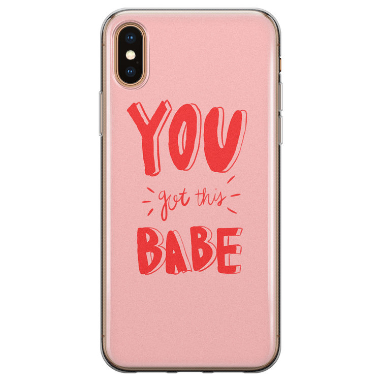 Leuke Telefoonhoesjes iPhone X/XS siliconen hoesje - You got this babe!