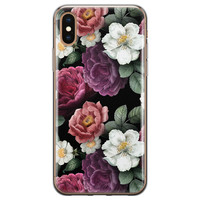 Leuke Telefoonhoesjes iPhone X/XS siliconen hoesje - Bloemenliefde