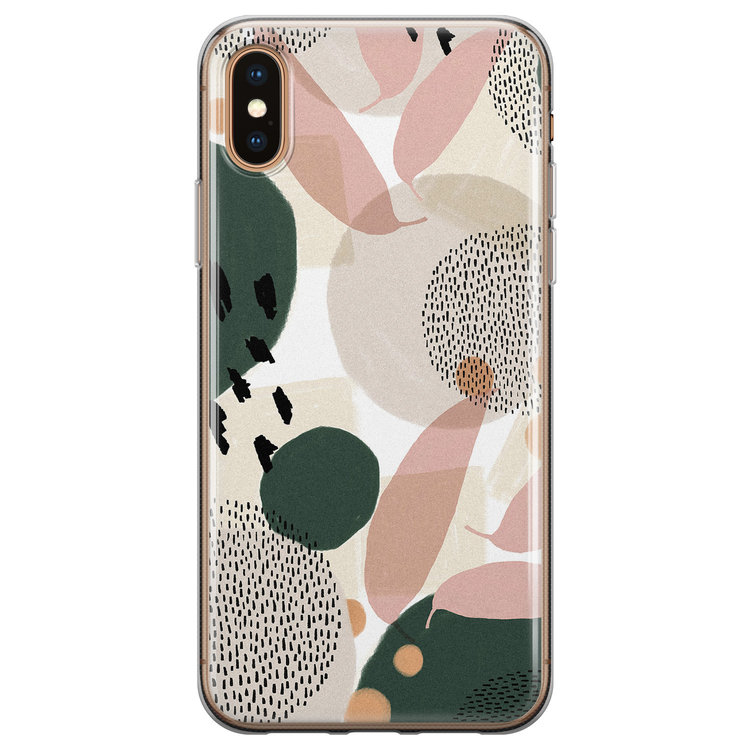 Leuke Telefoonhoesjes iPhone X/XS siliconen hoesje - Abstract print