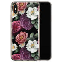 Leuke Telefoonhoesjes iPhone X/XS siliconen hoesje - Bloemenliefde