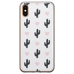 Leuke Telefoonhoesjes iPhone X/XS siliconen hoesje - Cactus love