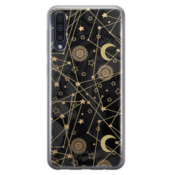 Leuke Telefoonhoesjes Samsung Galaxy A50/A30s siliconen hoesje - Sun, moon, stars