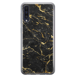 Leuke Telefoonhoesjes Samsung Galaxy A50/A30s siliconen hoesje - Marmer zwart goud