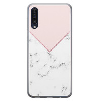 Leuke Telefoonhoesjes Samsung Galaxy A50/A30s siliconen hoesje - Marmer roze grijs