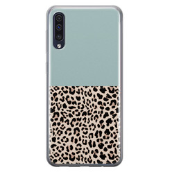 Leuke Telefoonhoesjes Samsung Galaxy A50/A30s siliconen hoesje - Luipaard mint