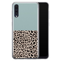 Leuke Telefoonhoesjes Samsung Galaxy A50/A30s siliconen hoesje - Luipaard mint