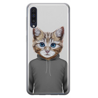 Leuke Telefoonhoesjes Samsung Galaxy A50/A30s siliconen hoesje - Poezenhoofd