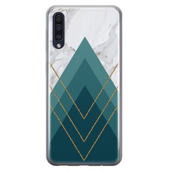 Leuke Telefoonhoesjes Samsung Galaxy A50/A30s siliconen hoesje - Geometrisch blauw