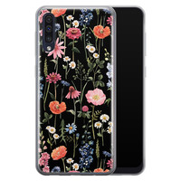 Leuke Telefoonhoesjes Samsung Galaxy A50/A30s siliconen hoesje - Dark flowers
