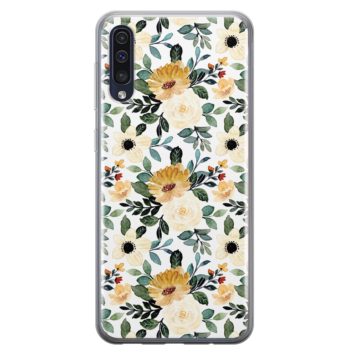 Leuke Telefoonhoesjes Samsung Galaxy A50/A30s siliconen hoesje - Lovely flower