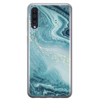 Leuke Telefoonhoesjes Samsung Galaxy A50/A30s siliconen hoesje - Marmer blauw